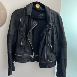All saints leather biker jacket